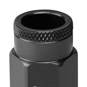 J2 Black Open Knurled End Acorn Tuner Lug Nuts Conical Seat M12x1.25 T7-013-Car & Truck Wheels-BuildFastCar