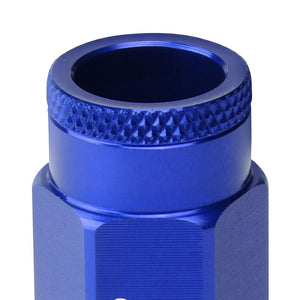 J2 Blue Open Knurled End Acorn Tuner Lug Nuts Conical Seat M12x1.25 T7-013-Car & Truck Wheels-BuildFastCar