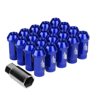 J2 Blue Open Knurled End Acorn Tuner Lug Nuts Conical Seat M12x1.25 T7-014