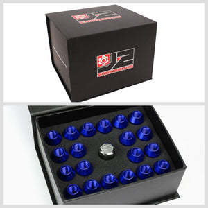 J2 Blue Open Knurled End Acorn Tuner Lug Nuts Conical Seat M12x1.25 T7-014-Car & Truck Wheels-BuildFastCar