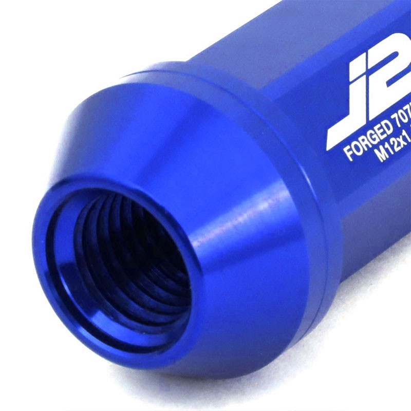 J2 Blue Open Knurled Top Acorn Tuner M12 x 1.50 25MM OD/50MM Height Lug Nuts-Car & Truck Wheels-BuildFastCar