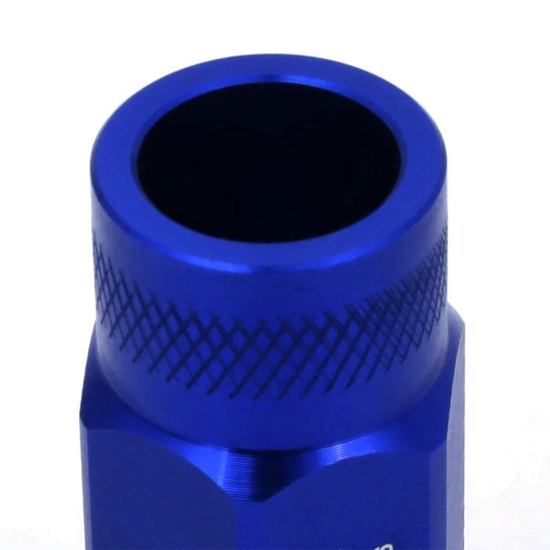 J2 Blue Open Knurled Top Acorn Tuner M12 x 1.50 25MM OD/50MM Height Lug Nuts-Car & Truck Wheels-BuildFastCar
