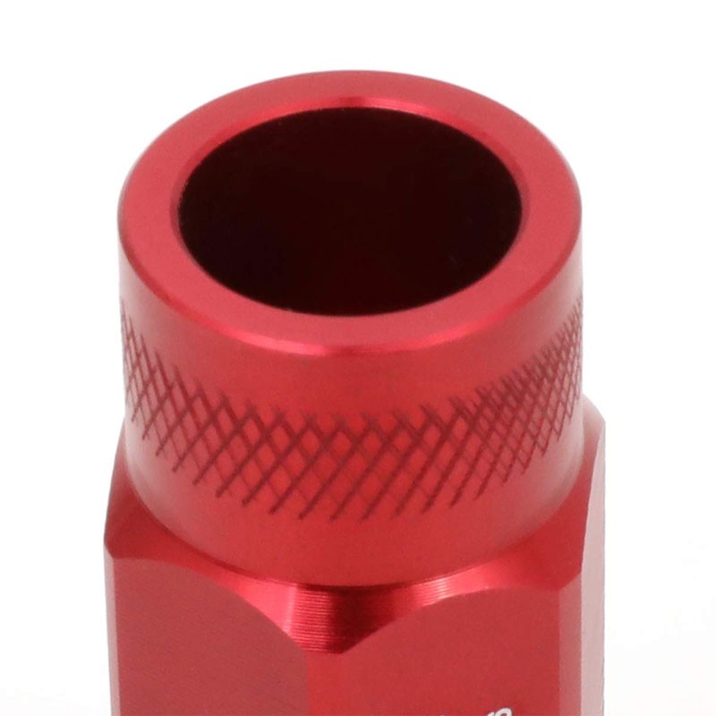 J2 Red Open Knurled Top Acorn Tuner M12 x 1.50 25MM OD/50MM Height Lug Nuts-Car & Truck Wheels-BuildFastCar