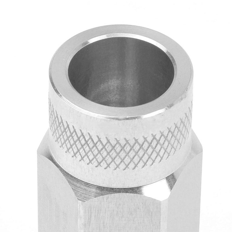 J2 Silver Open Knurled Top Acorn Tuner M12 x 1.50 25MM OD/50MM Height Lug Nuts-Car & Truck Wheels-BuildFastCar