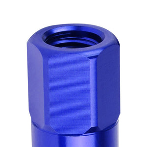 J2 Blue Open End Acorn Tuner w/ Spike Cap Lug Nuts Conical Seat M12x1.25 T7-015-Car & Truck Wheels-BuildFastCar
