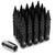 J2 Aluminum Black Open End Acorn Tuner+Spike Cap M12x1.50 25MM OD/123MM Lug Nuts-Car & Truck Wheels-BuildFastCar
