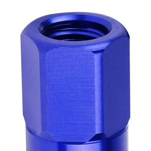 J2 Blue Open End Acorn Tuner w/ Spike Cap Lug Nuts Conical Seat M12x1.25 T7-017-Car & Truck Wheels-BuildFastCar