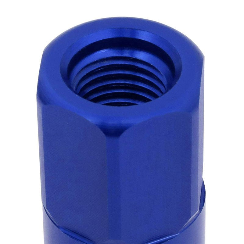 J2 Aluminum Blue Open End Acorn Tuner+Spike Cap M12 x 1.50 25MM OD/90MM Lug Nuts-Car & Truck Wheels-BuildFastCar-BFC-LN-T7-017-15-BL