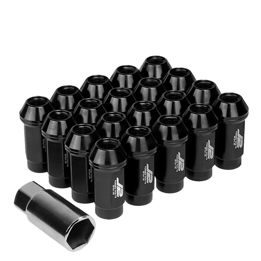 J2 Aluminum Black Close End Acorn Tuner Lug Nuts Conical Seat M12x1.25 T7-018