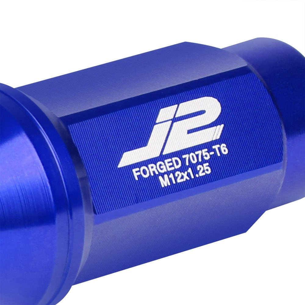 J2 Aluminum Blue Close End Acorn Tuner Lug Nuts Conical Seat M12x1.25 T7-018-Car & Truck Wheels-BuildFastCar