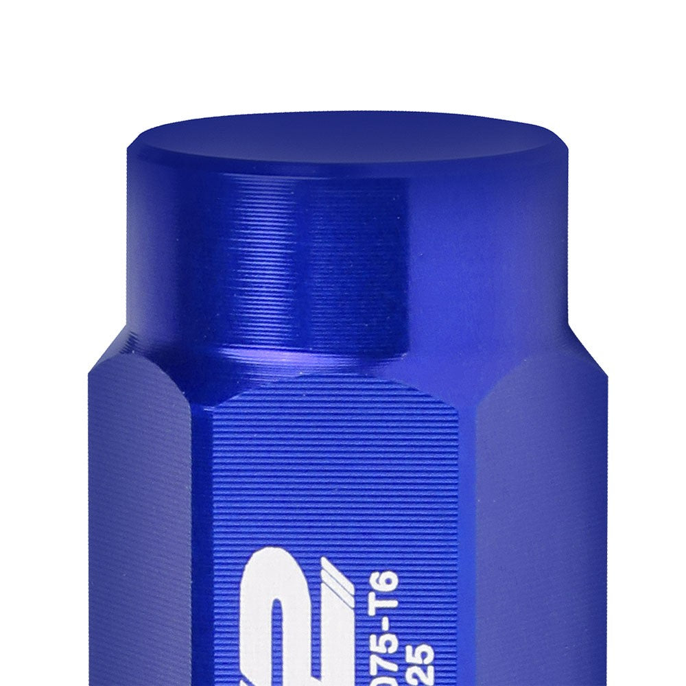 J2 Aluminum Blue Close End Acorn Tuner Lug Nuts Conical Seat M12x1.25 T7-018-Car & Truck Wheels-BuildFastCar