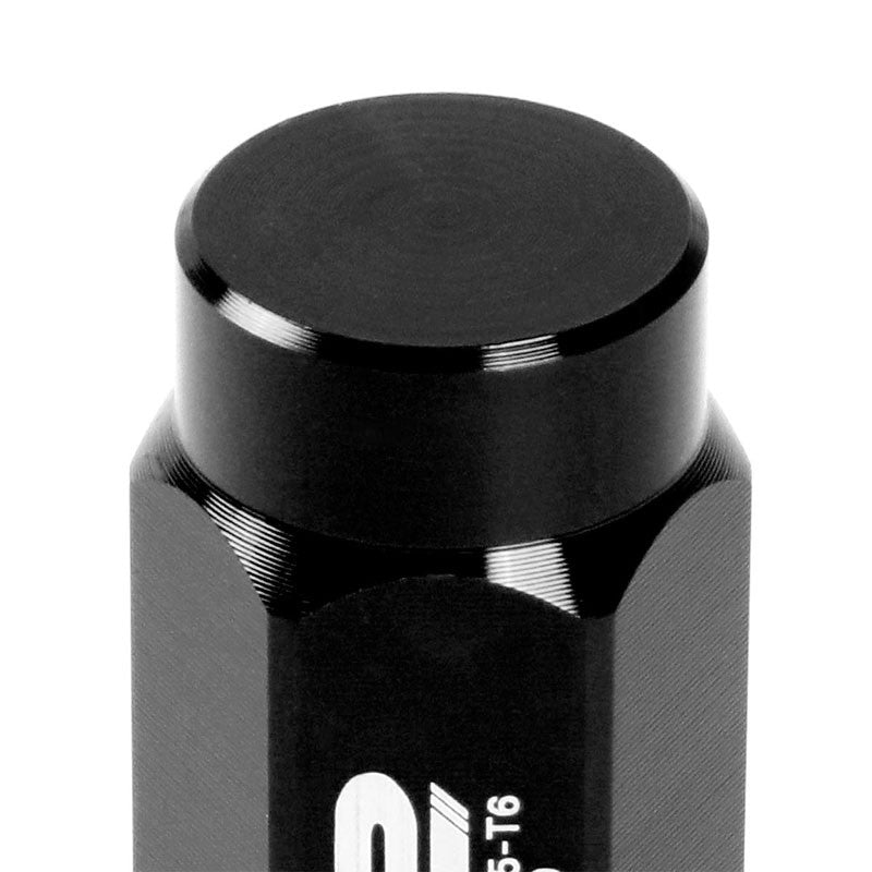 J2 Black Close End Acorn Tuner 25MM OD/50MM M12 x 1.50 20 Pcs Lug Nuts+Adapter-Car & Truck Wheels-BuildFastCar