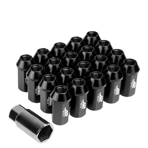 J2 Aluminum Black Open End Acorn Tuner Lug Nuts Conical Seat M12x1.25 T7-019