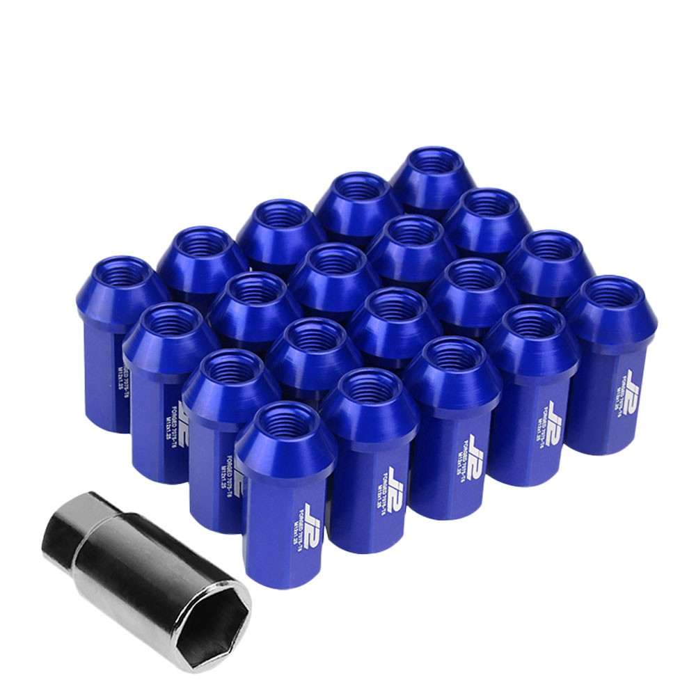 J2 Aluminum Blue Open End Acorn Tuner Lug Nuts Conical Seat M12x1.25 T7-019