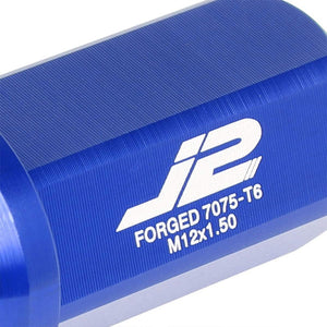 J2 Aluminum Blue Open End Acorn Tuner M12 x 1.50 25MM OD/45MM Height Lug Nuts-Car & Truck Wheels-BuildFastCar