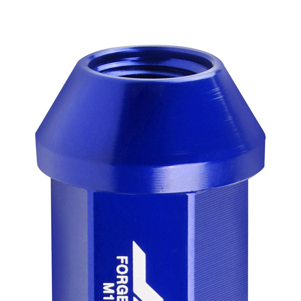 J2 Blue Open End Acorn Tuner w/Spike Cap Lug Nuts Conical Seat M12x1.25 T7-020-Car & Truck Wheels-BuildFastCar