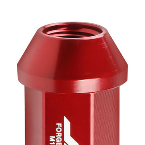 J2 Red Open End Acorn Tuner w/Spike Cap Lug Nuts Conical Seat M12x1.25 T7-020-Car & Truck Wheels-BuildFastCar