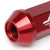 J2 Aluminum Red Open End Acorn Tuner+Spike Cap M12 x 1.50 25MM OD/75MM Lug Nuts-Car & Truck Wheels-BuildFastCar