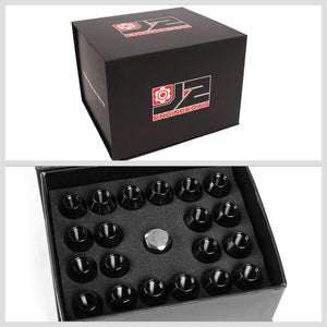 J2 Black Open Knurled End Acorn Tuner Lug Nuts Conical Seat M12x1.25 T7-021-Car & Truck Wheels-BuildFastCar
