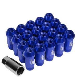 J2 Blue Open Knurled End Acorn Tuner Lug Nuts Conical Seat M12x1.25 T7-021