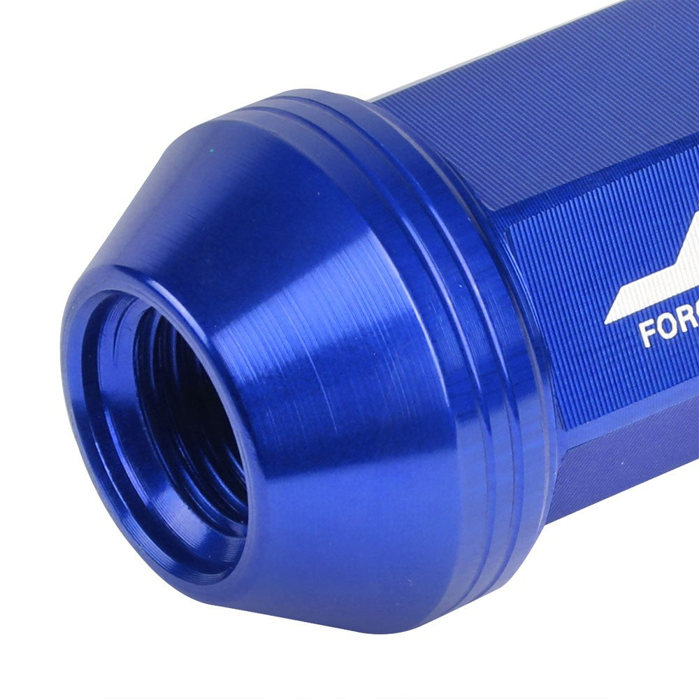 J2 Blue Open Knurled End Acorn Tuner Lug Nuts Conical Seat M12x1.25 T7-021-Car & Truck Wheels-BuildFastCar