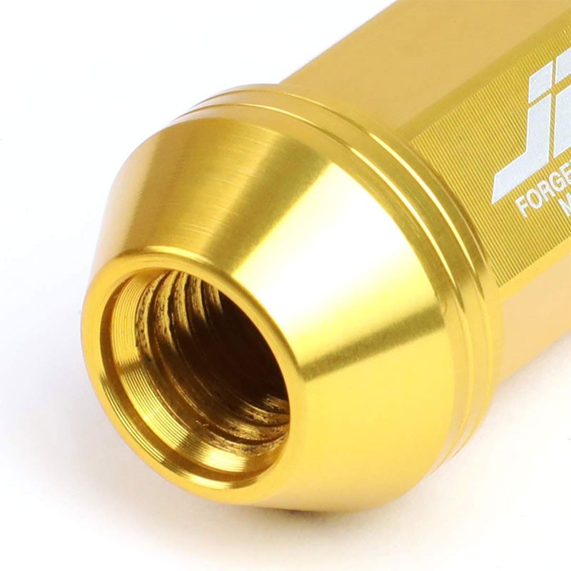 J2 Gold Open Knurled End Acorn Tuner+Spike Cap 25MM OD/80MM M12 x 1.50 Lug Nuts-Car & Truck Wheels-BuildFastCar