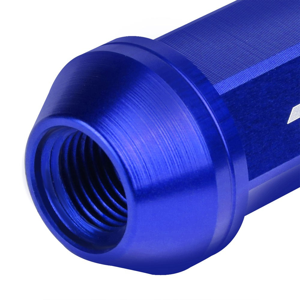 J2 Blue Open Knurled End Acorn Tuner Lug Nuts Conical Seat M12x1.25 T7-023-Car & Truck Wheels-BuildFastCar