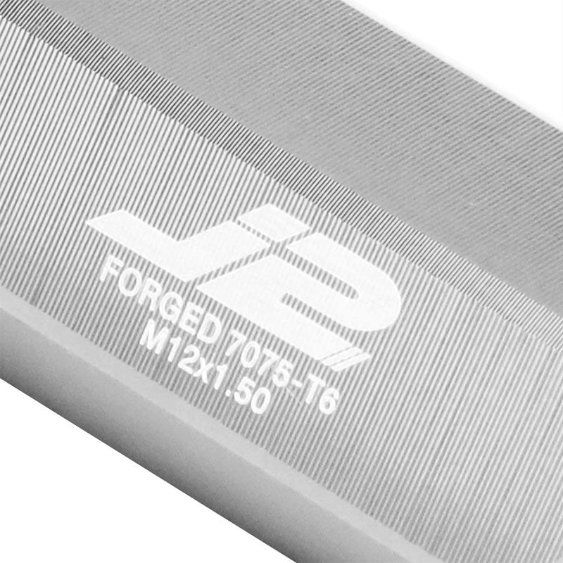 J2 Silver Open Double Knurled End Acorn Tuner 70MM M12x1.50 Lug Nuts Set+Adapter-Car & Truck Wheels-BuildFastCar