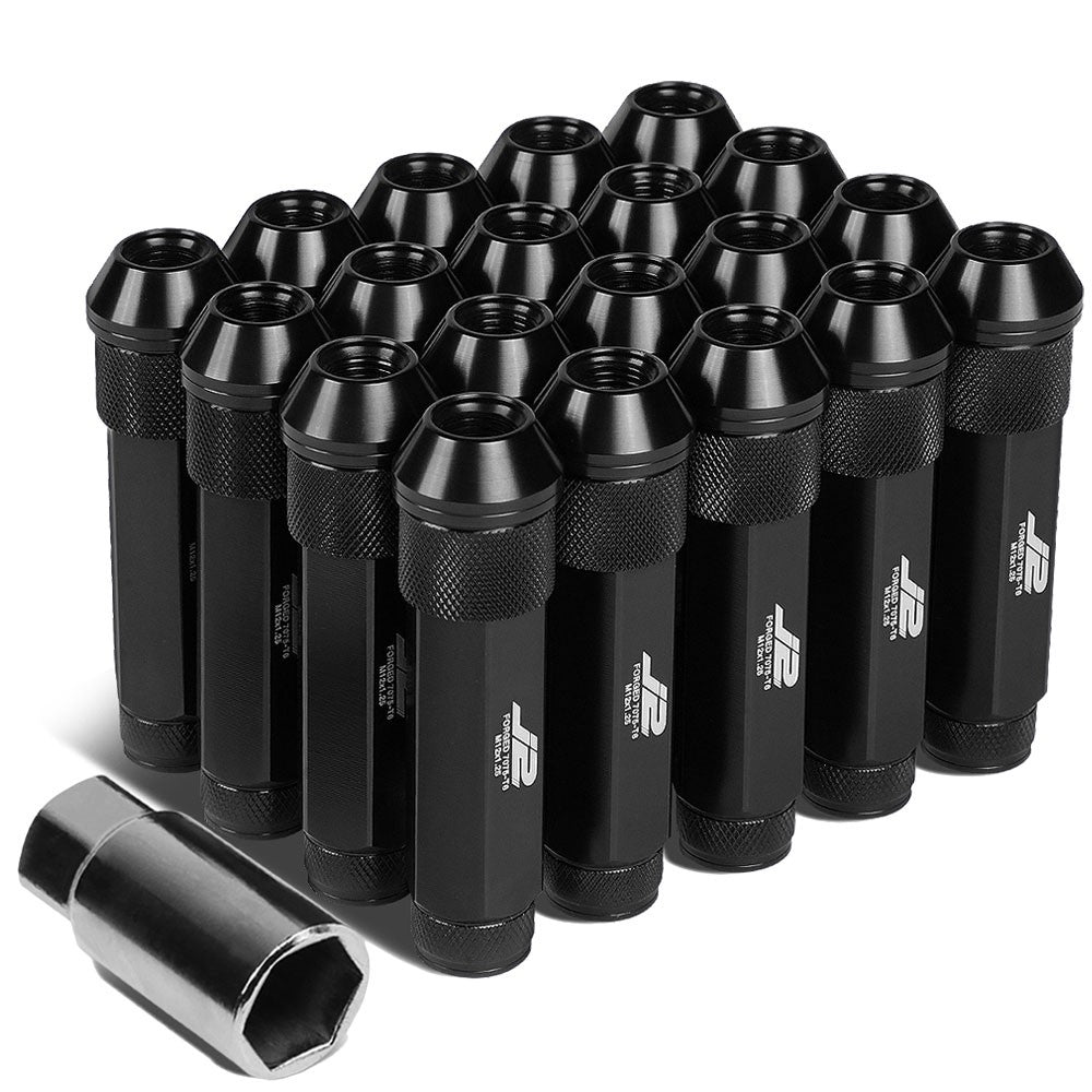 J2 M12x1.25 Open Double Knurled End Acorn Tuner Lug Nuts