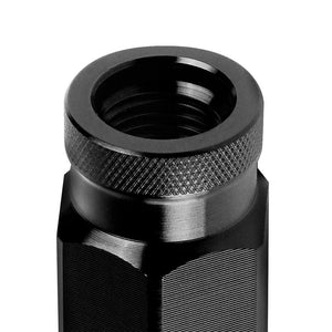 J2 Black Open Knurled End Acorn Tuner Lug Nuts Conical Seat M12x1.25 T7-028-Car & Truck Wheels-BuildFastCar