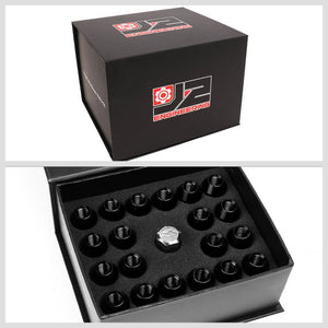 J2 Black Open Knurled End Acorn Tuner Lug Nuts Conical Seat M12x1.25 T7-028-Car & Truck Wheels-BuildFastCar