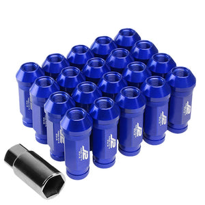 J2 Blue Open Knurled End Acorn Tuner Lug Nuts Conical Seat M12x1.25 T7-028