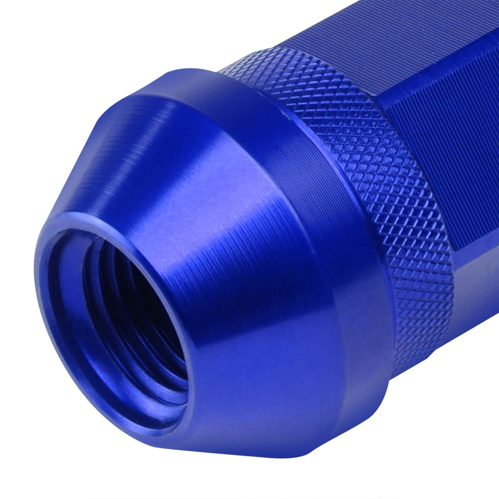 J2 Blue Open Knurled End Acorn Tuner Lug Nuts Conical Seat M12x1.25 T7-028-Car & Truck Wheels-BuildFastCar