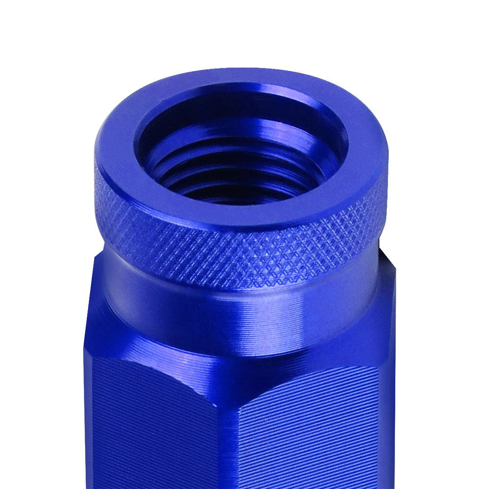 J2 Blue Open Knurled End Acorn Tuner Lug Nuts Conical Seat M12x1.25 T7-028-Car & Truck Wheels-BuildFastCar