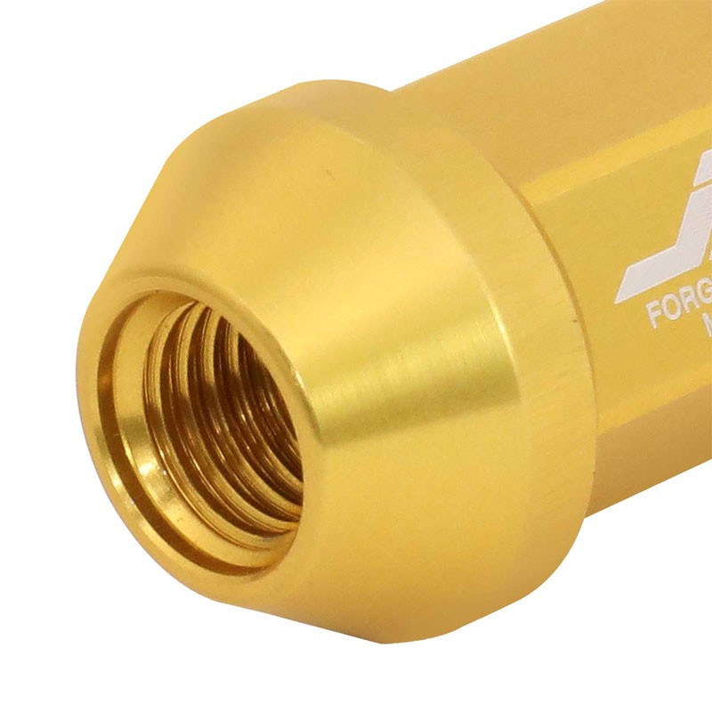J2 Gold Open Knurled End Acorn Tuner M12 x 1.50 25MM OD/50MM Height Lug Nuts-Car & Truck Wheels-BuildFastCar-BFC-LN-T7-034-15-GD