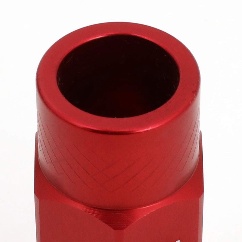 J2 Red Open Knurled End Acorn Tuner M12 x 1.50 25MM OD/50MM Height Lug Nuts-Car & Truck Wheels-BuildFastCar-BFC-LN-T7-034-15-RD
