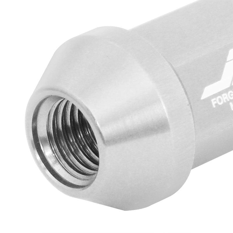 J2 Silver Open Knurled End Acorn Tuner M12 x 1.50 25MM OD/50MM Height Lug Nuts-Car & Truck Wheels-BuildFastCar-BFC-LN-T7-034-15-SL
