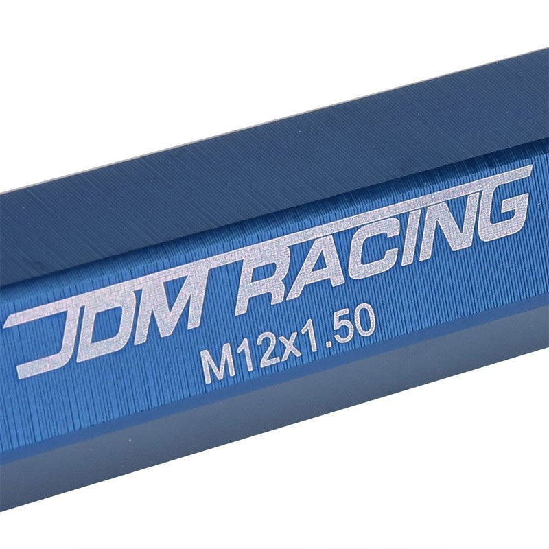 Blue Aluminum M12x1.50 90MM Tall Open Rim End Acorn Tuner 20x Conical Lug Nuts-Accessories-BuildFastCar
