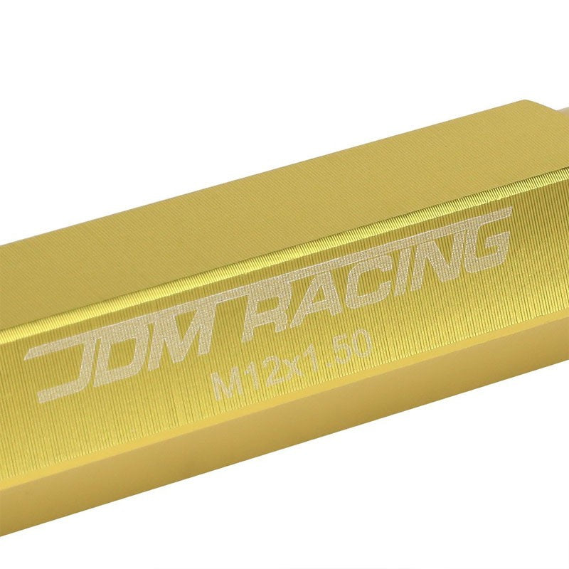 Gold Aluminum M12x1.50 90MM Tall Open Rim End Acorn Tuner 20x Conical Lug Nuts-Accessories-BuildFastCar