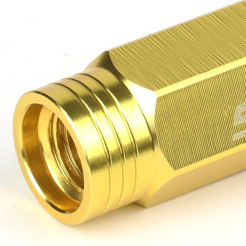 Gold Aluminum M12x1.50 90MM Tall Open Rim End Acorn Tuner 20x Conical Lug Nuts-Accessories-BuildFastCar