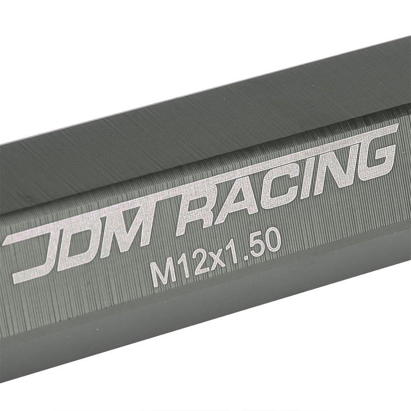 Gunmetal Aluminum M12x1.50 90MM Tall Open Rim Acorn Tuner 20x Conical Lug Nuts-Accessories-BuildFastCar