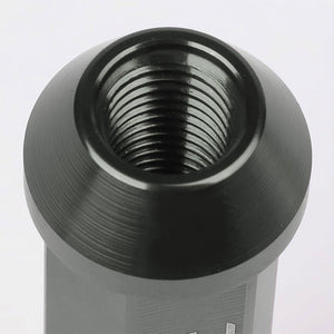 Gunmetal Aluminum M12x1.50 90MM Tall Open Rim Acorn Tuner 20x Conical Lug Nuts-Accessories-BuildFastCar