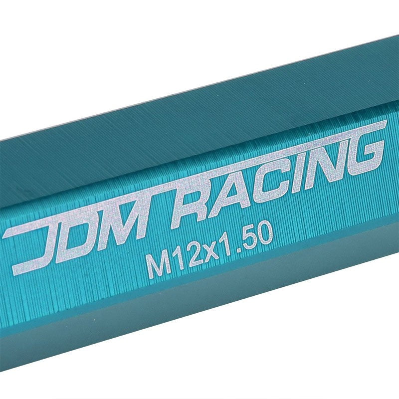 Light Blue Aluminum M12x1.50 90MM Tall Open Rim Acorn Tuner 20x Conical Lug Nuts-Accessories-BuildFastCar