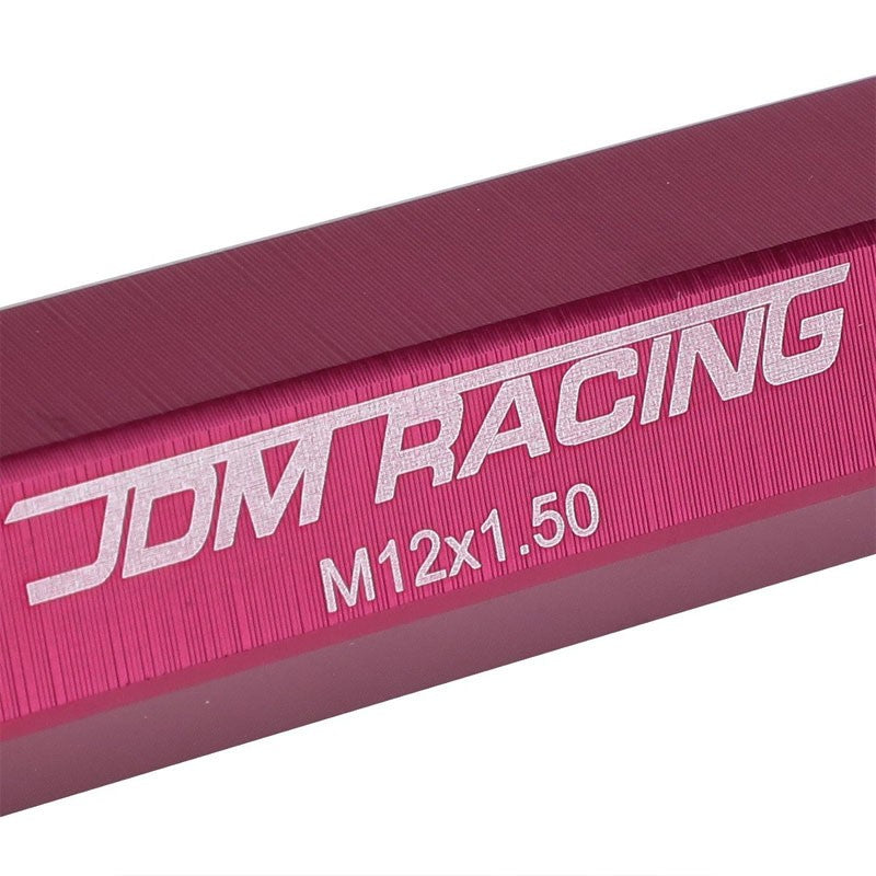 Pink Aluminum M12x1.50 90MM Tall Open Rim End Acorn Tuner 20x Conical Lug Nuts-Accessories-BuildFastCar