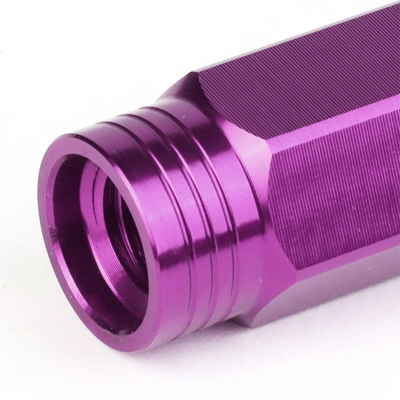 Purple Aluminum M12x1.50 90MM Tall Open Rim End Acorn Tuner 20x Conical Lug Nuts-Accessories-BuildFastCar