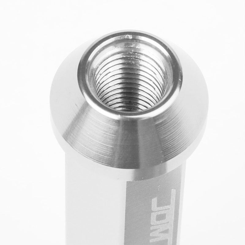 Silver Aluminum M12x1.50 90MM Tall Open Rim End Acorn Tuner 20x Conical Lug Nuts-Accessories-BuildFastCar