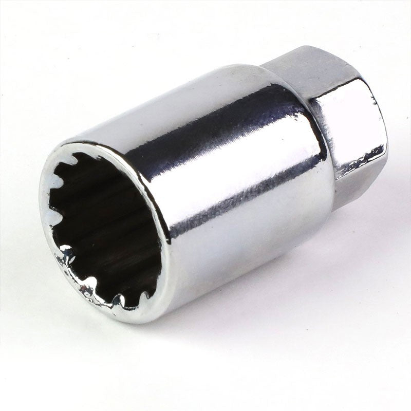 Orange Aluminum M12x1.25 Conical Open Knurl Acorn Tuner 16x Lug Nuts+4 Lock Nuts-Accessories-BuildFastCar