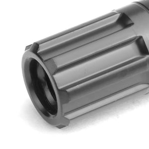 Black Aluminum M12x1.25 Conical Open Acorn Lock Tuner 16x Lug Nuts+4 Lock Nuts-Accessories-BuildFastCar