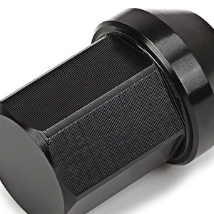 Black Aluminum M12x1.50 35MM Short Close End Acorn Tuner 20x Conical Lug Nuts-Accessories-BuildFastCar
