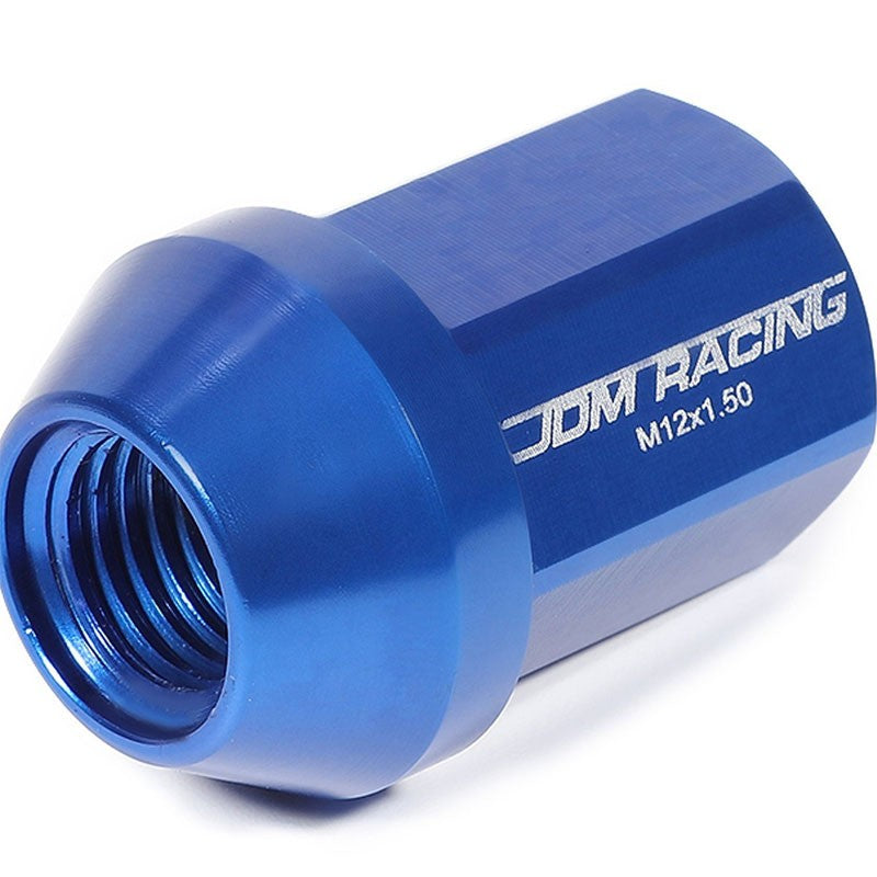 Blue Aluminum M12x1.50 35MM Short Close End Acorn Tuner 20x Conical Lug Nuts-Accessories-BuildFastCar